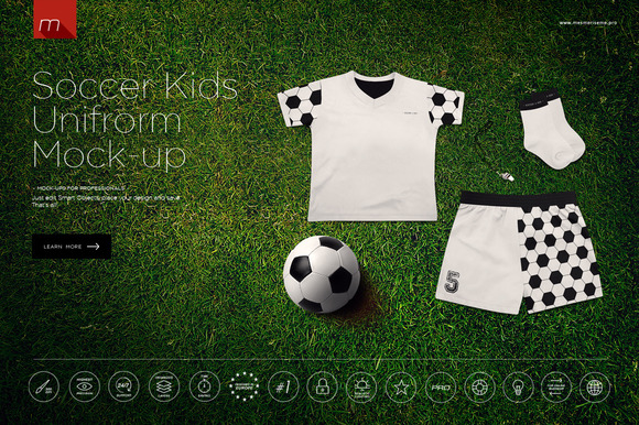 Download Soccer Kids Uniform Mock-up ~ Product Mockups on Creative Market