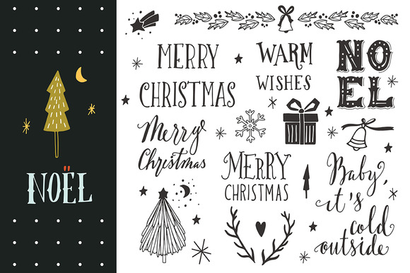Noel Christmas Hand-lettering Noel Christmas Hand-lettering