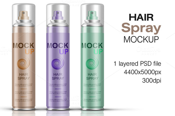 Hair Spray Bottle Mockup Vol 3