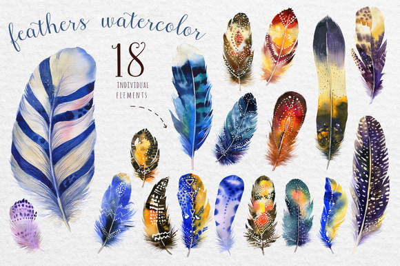 Watercolor BOHO Feather DIY III Watercolor BOHO Feather DIY III