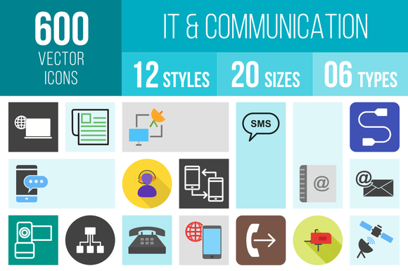 600 IT Communication Icons 600 IT Communication Icons