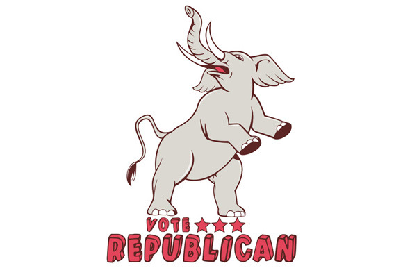Vote Republican Elephant Mascot Cart Vote Republican Elephant Mascot Cart