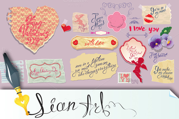Set Of Vintage Papers And Labels Set Of Vintage Papers And Labels