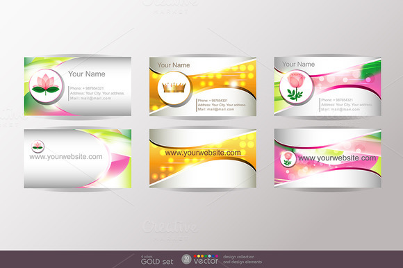 Set Of Visiting Cards Set Of Visiting Cards