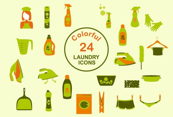 Set Of Laundry Icons Set Of Laundry Icons