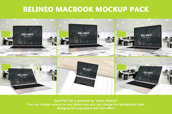 Relineo Macbook Mockup Pack #1 Relineo Macbook Mockup Pack #1
