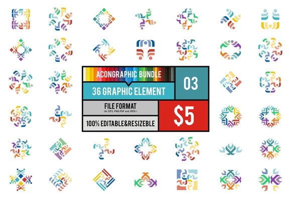 36 Graphic Element Bundle #3 36 Graphic Element Bundle #3