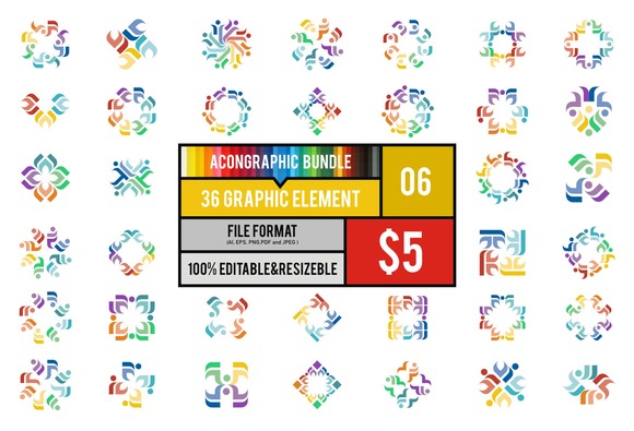 36 Graphic Element Bundle #6 36 Graphic Element Bundle #6
