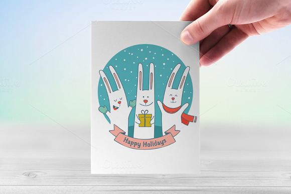 Cute Festive Bunnies Cute Festive Bunnies