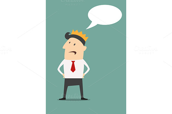 Businessman With Golden Crown And Sp Businessman With Golden Crown And Sp