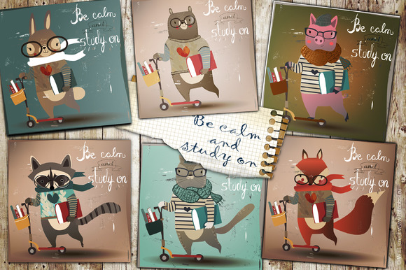 6 Illustrations With Cute Animals