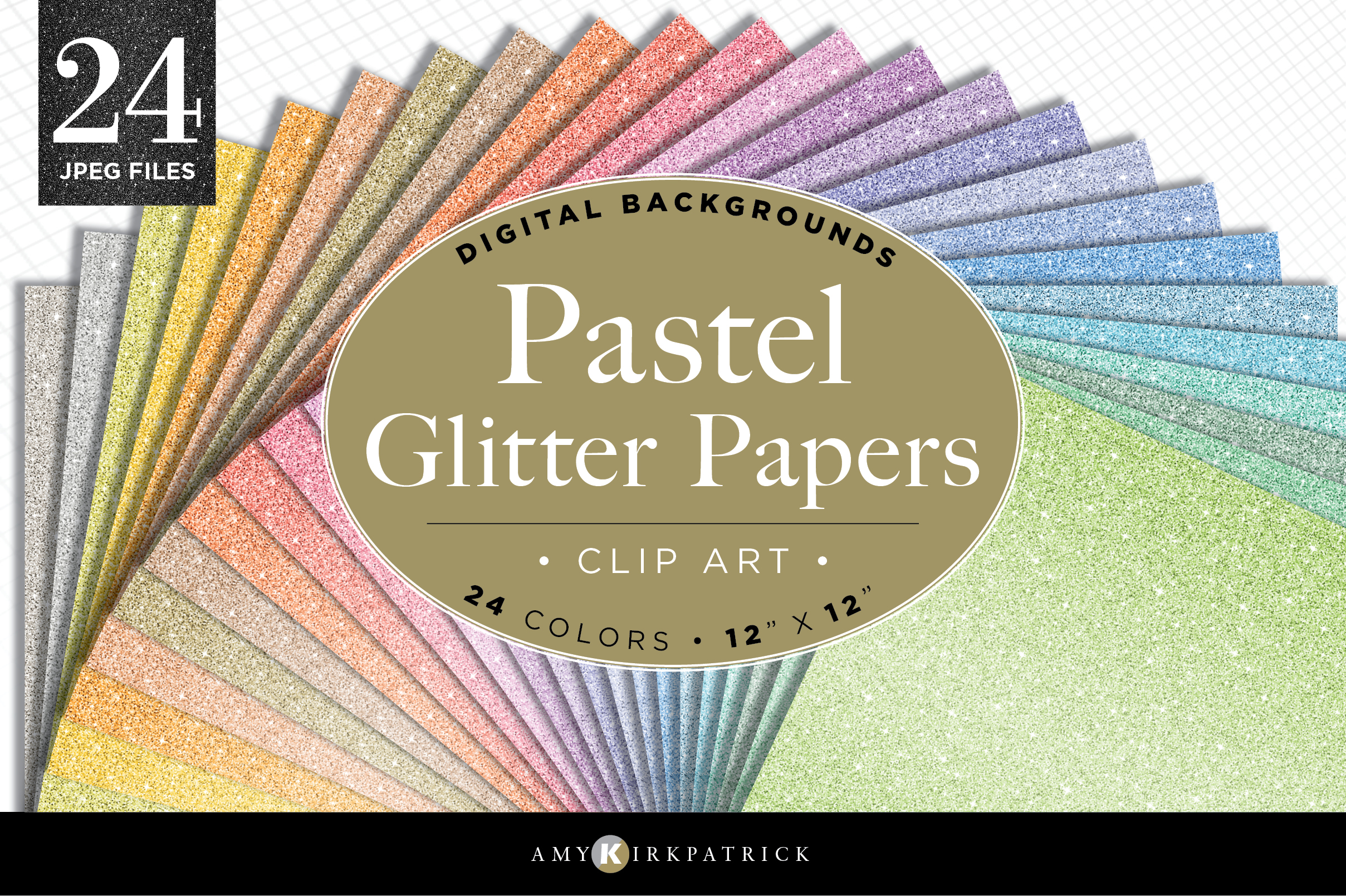 Pastel Glitter Paper Pack • Digital Textures on Creative Market