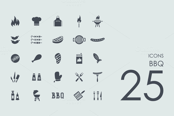 25 BBQ Icons 25 BBQ Icons