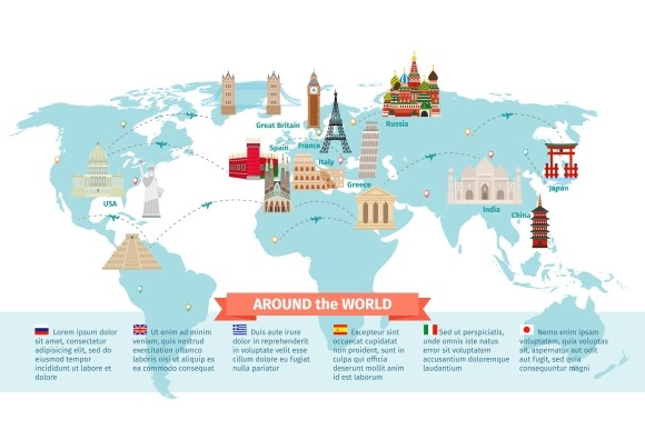 World Landmarks On Map World Landmarks On Map