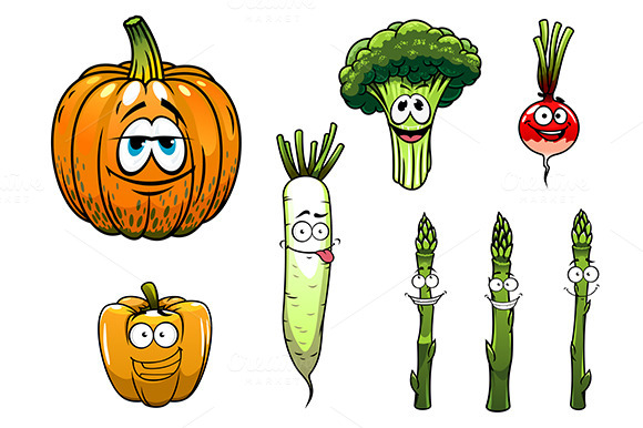 Broccoli Asparagus Radish Pumpkin Broccoli Asparagus Radish Pumpkin