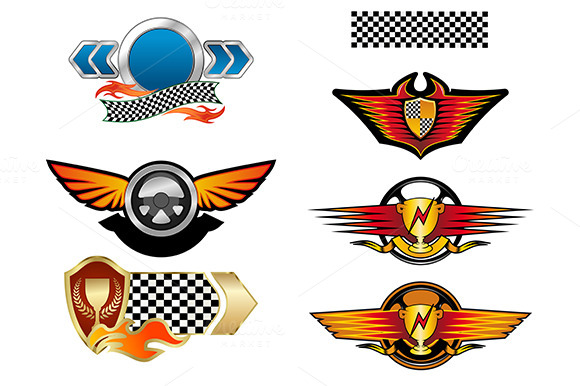 Racing Sports Emblems And Symbols Racing Sports Emblems And Symbols