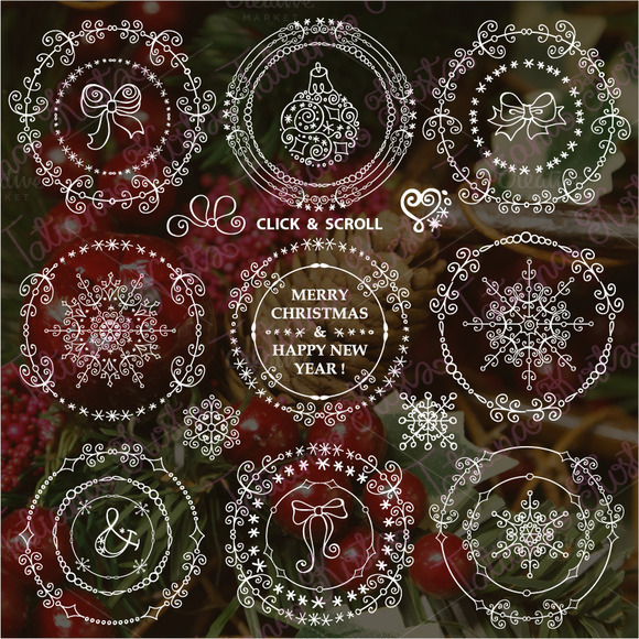 Winter Frames Wreath Decor Set Winter Frames Wreath Decor Set