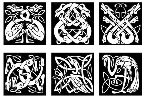 Birds And Animals In Celtic Ornament Birds And Animals In Celtic Ornament