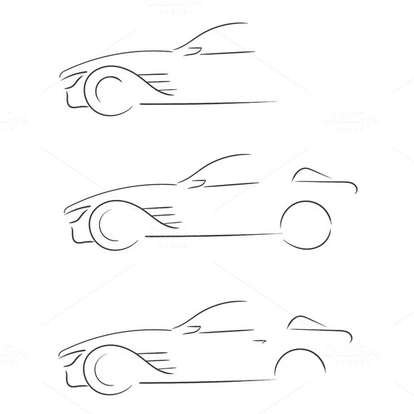Sport Car Outlines Sport Car Outlines