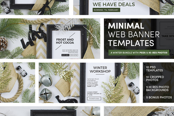 Minimal Winter Photos Web Banners Minimal Winter Photos Web Banners