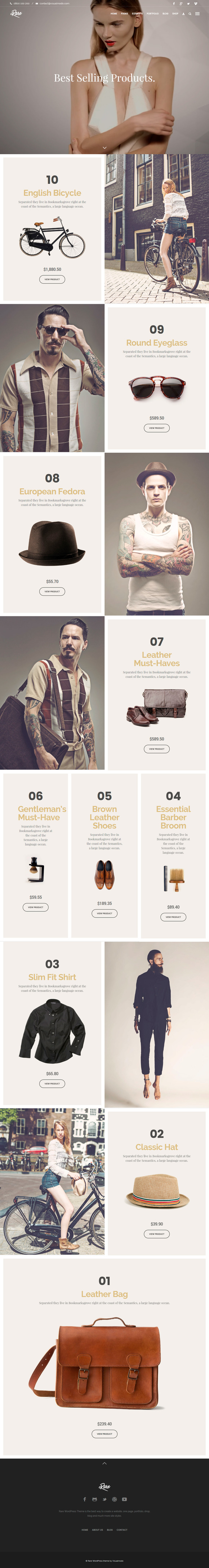 Rare - Multi-Purpose WordPress Theme