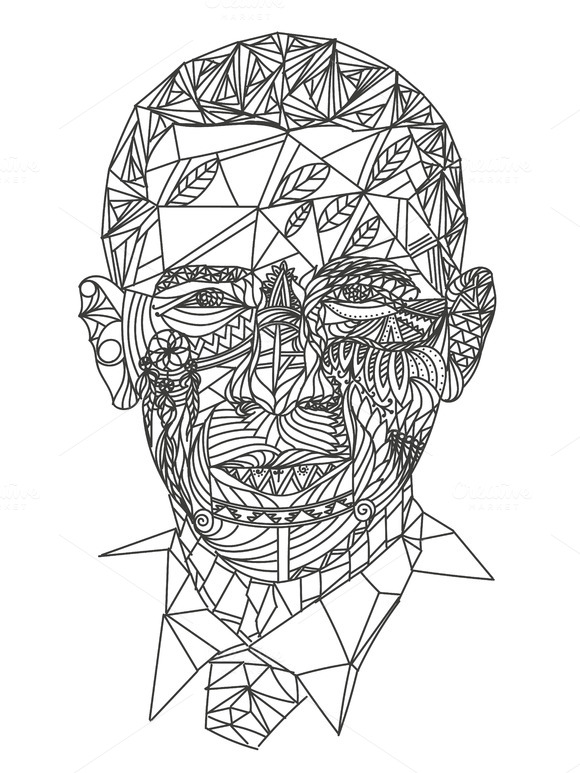 Zentangle Patterned Man Zentangle Patterned Man