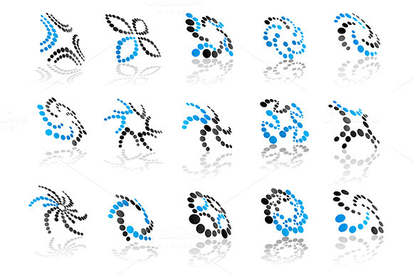 Abstract 3D Volume Icons Set Abstract 3D Volume Icons Set