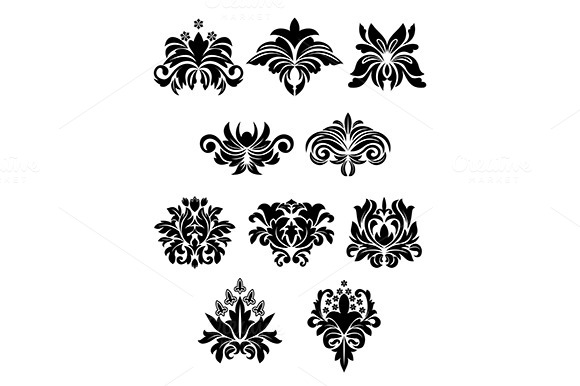 Floral Design Elements Set Floral Design Elements Set