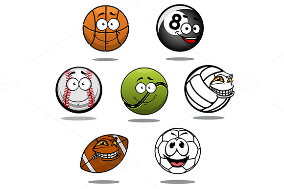 Cartoon Funny Balls Characters Cartoon Funny Balls Characters