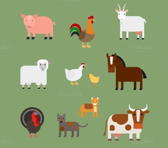 Farm Animals Vector
