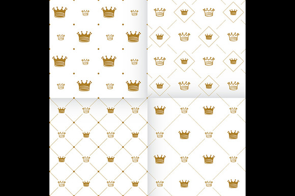 Simple Seamless Vector Pattern Crown