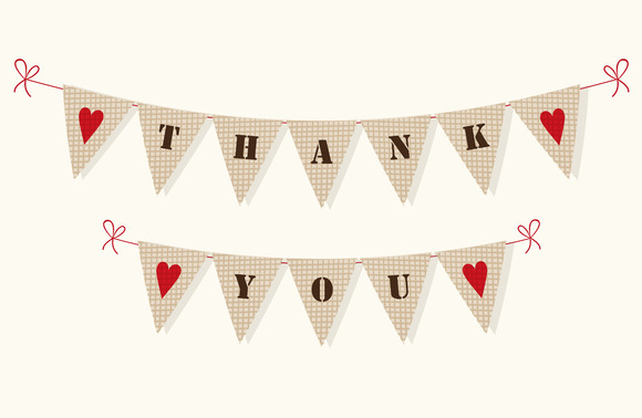 Cute Burlap Texture Bunting Flags Cute Burlap Texture Bunting Flags