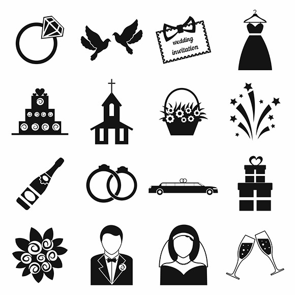 Wedding Icons Set Torrent » Designtube - Creative Design Content
