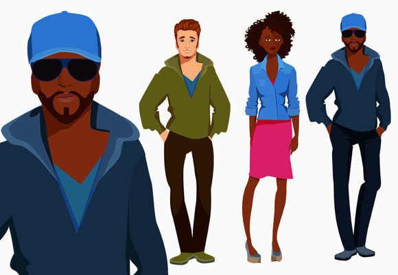 People With Hipster Fashion Style People With Hipster Fashion Style