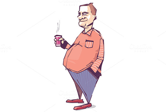 Mature Man Is Drinking Coffee Mature Man Is Drinking Coffee