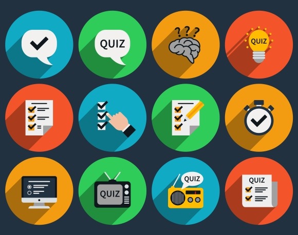 Mind Games And Quizzes Flat Icons Mind Games And Quizzes Flat Icons