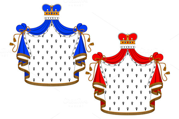 Red And Blue Royal Mantles