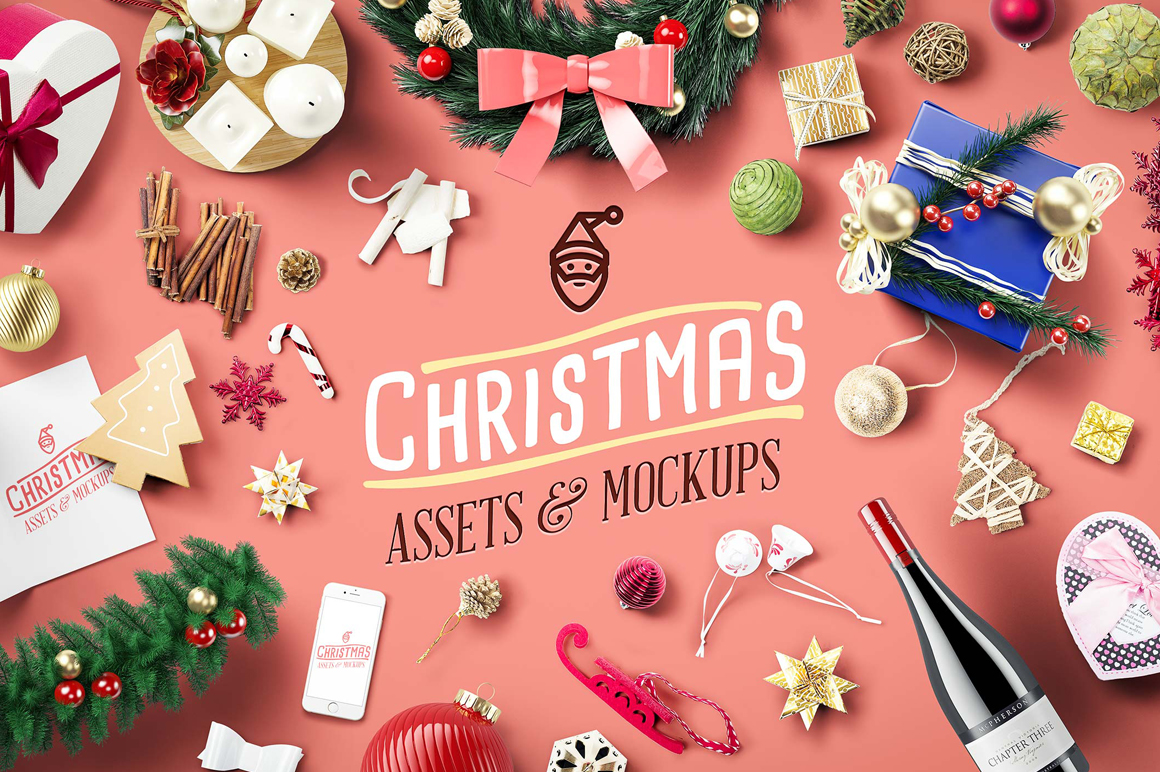 Download Christmas Assets & Mock Ups ~ Product Mockups on Creative ...
