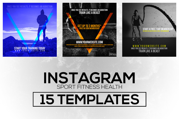 15 Instagram Templates Vol.2 Sports