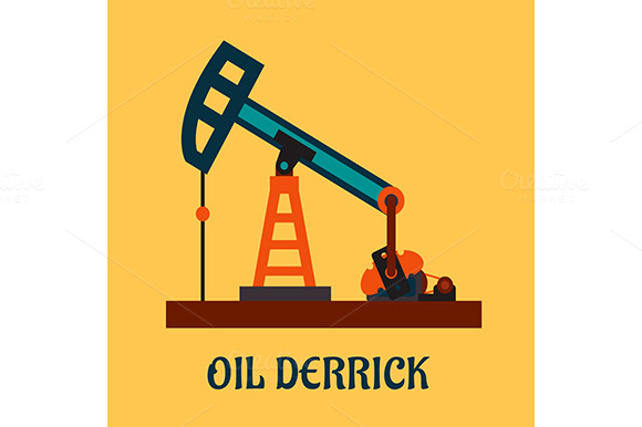Flat Oil Derrick Or Pump Jack Flat Oil Derrick Or Pump Jack
