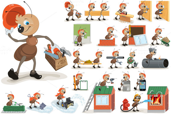 Set Of 21 Ant Workers Set Of 21 Ant Workers