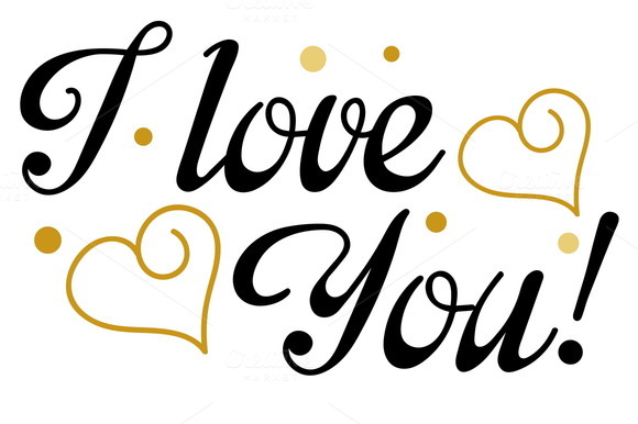 Download I Love You, Lettering, Design Vector ~ Script Fonts on ...