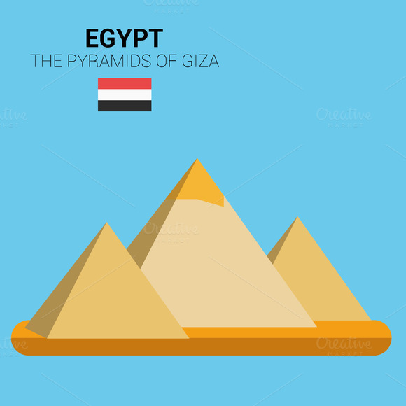 The Pyramids Of Giza Egypt Vector The Pyramids Of Giza Egypt Vector