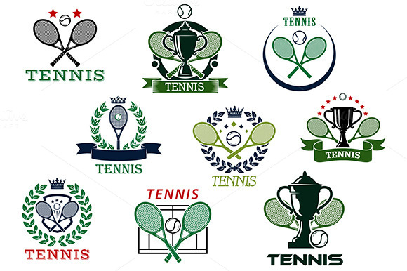 Tennis Emblems With Items