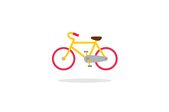 Vector Flat Design Bicycle Icon
