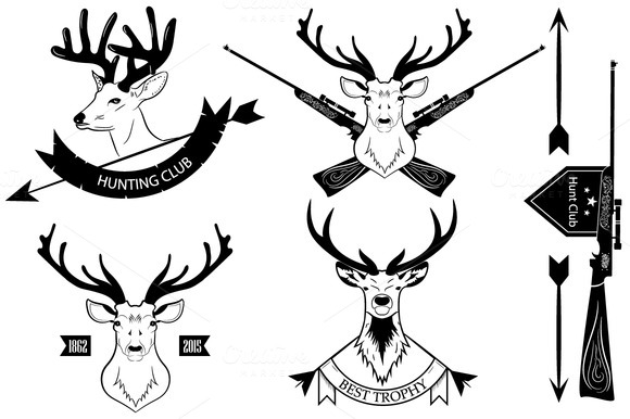 Hunting logos (hunting club) ~ Illustrations on Creative Market