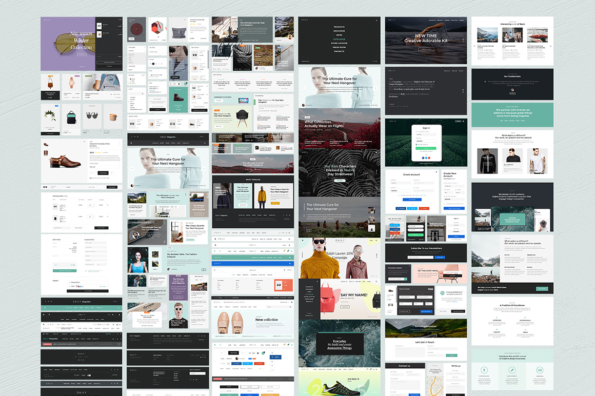 Download Creanncy | Daily UI Kit Bootstrap Web Elements PSD Mockups Torrent Download