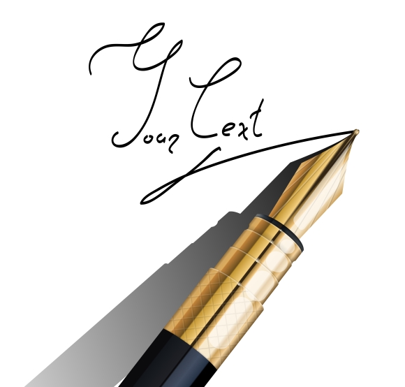 Vector fragment of fountain pen Graphics on Creative Market