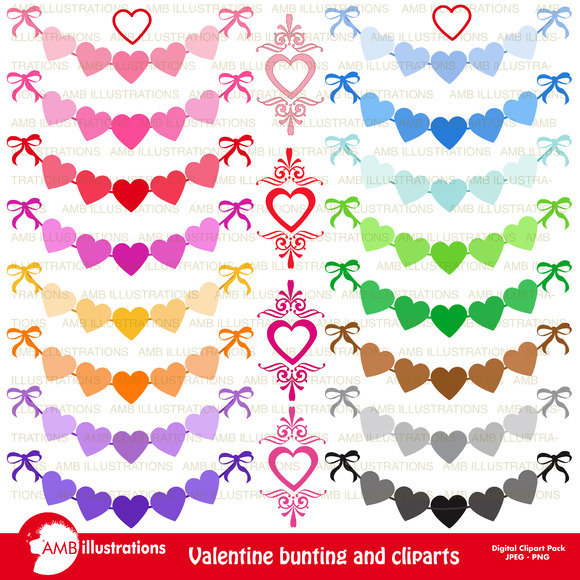 Valentines Banners Clipart AMB-1150 Valentines Banners Clipart AMB-1150