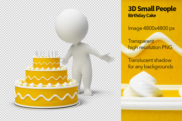 3D Small People Birthday Cake
